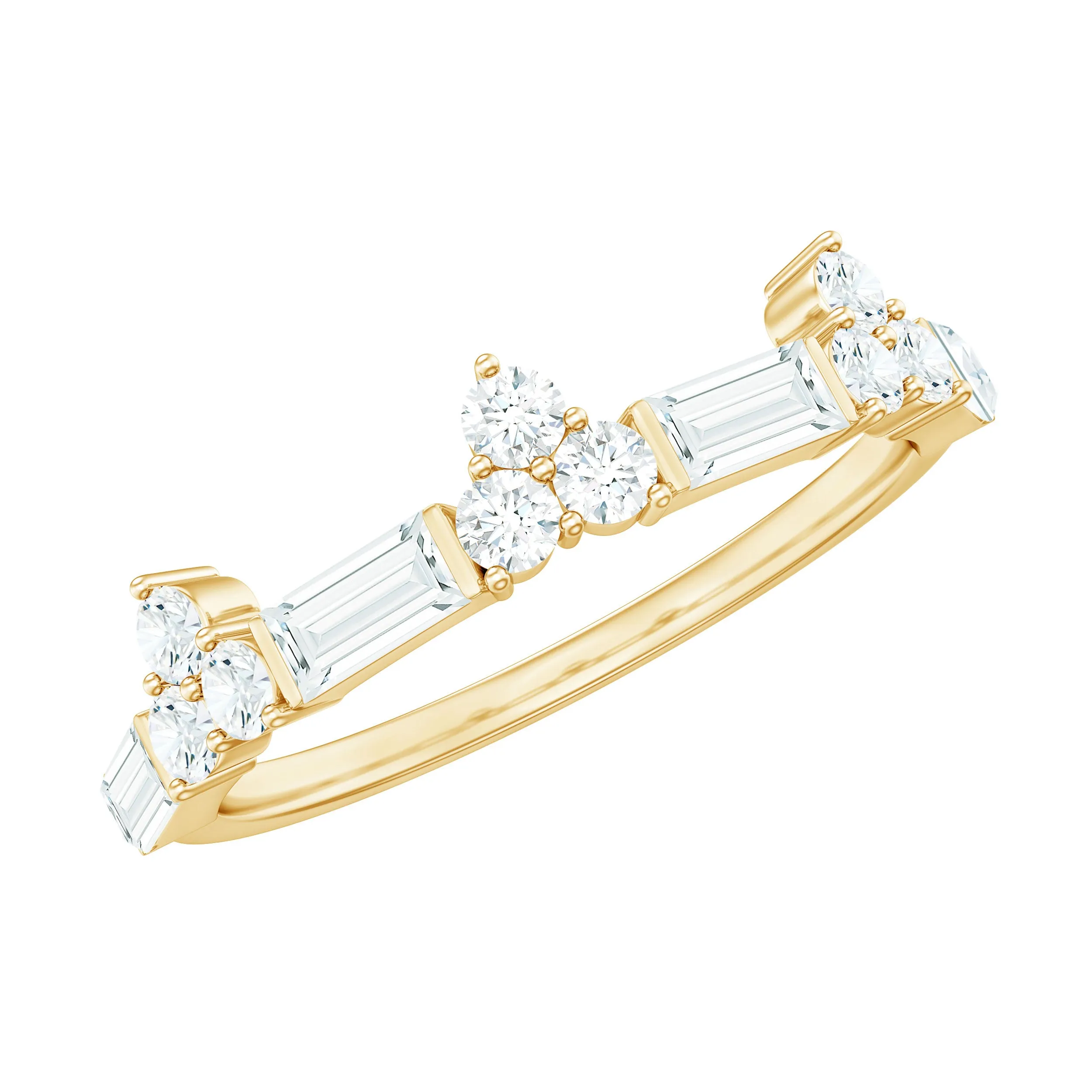 1 CT Cubic Zirconia Minimal Wedding Band Ring