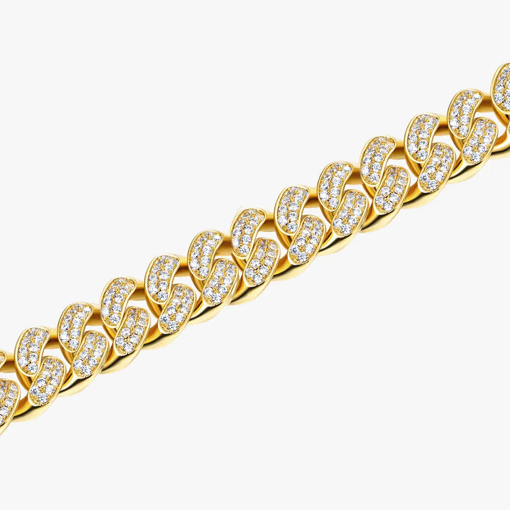 12mm Iced Out Cuban Bracelet