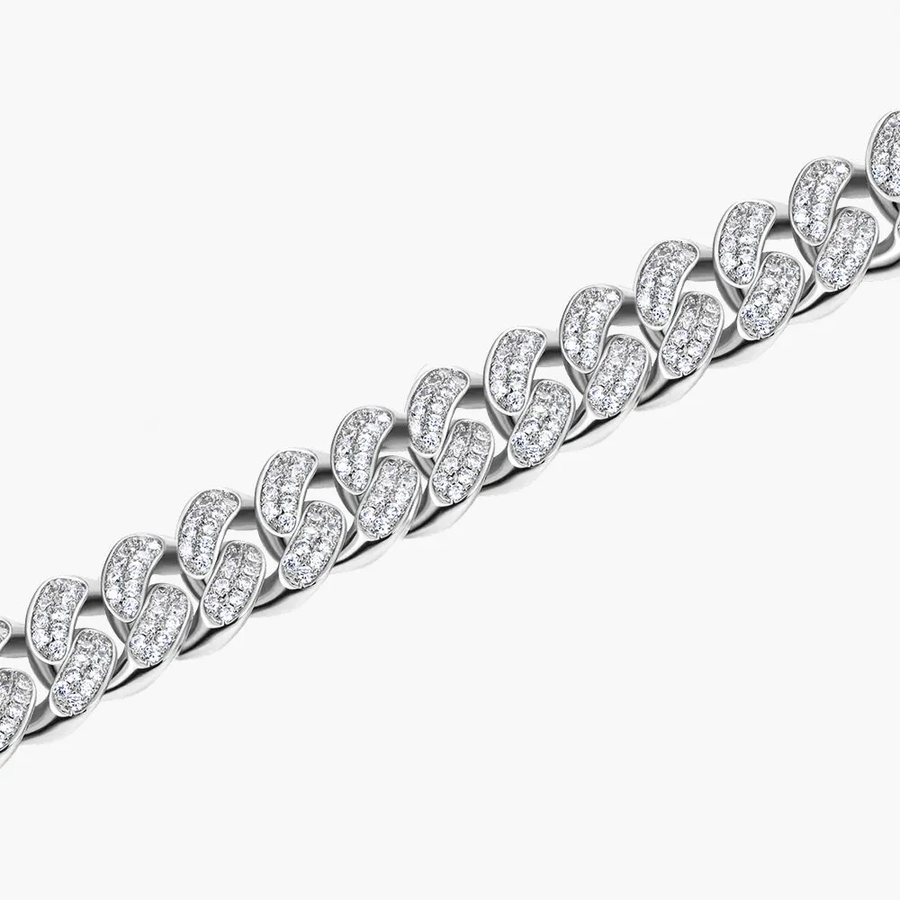 12mm Iced Out Cuban Bracelet