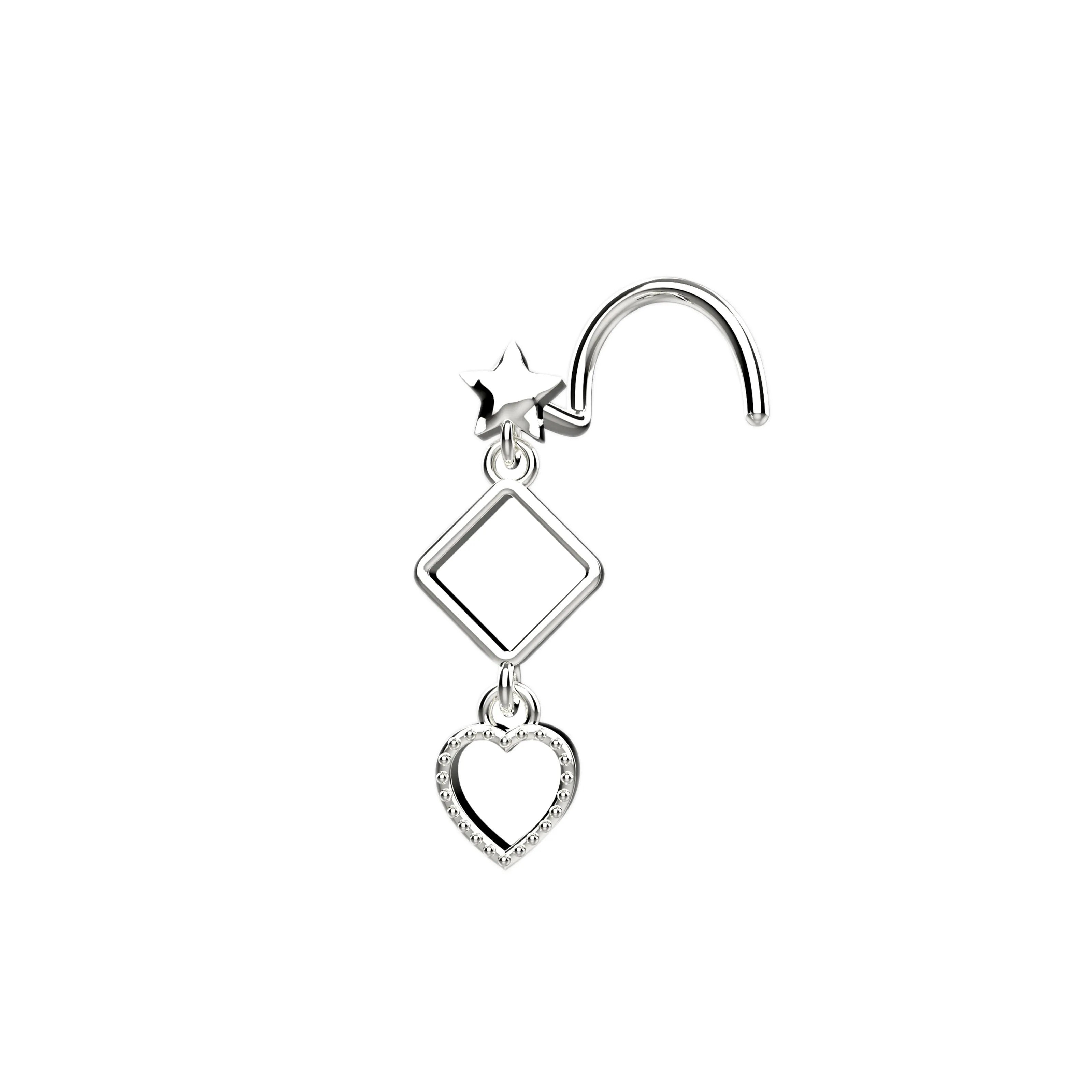 20 Gauge Gold Nose Stud – Minimalist Piercing Jewelry for Nose