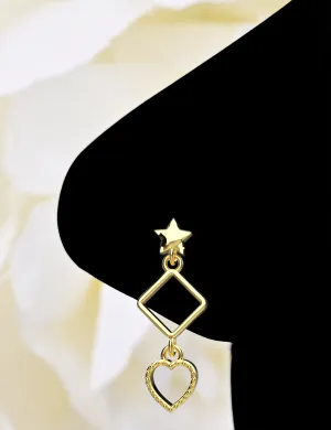 20 Gauge Gold Nose Stud – Minimalist Piercing Jewelry for Nose