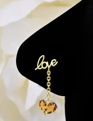 20G Chain Dangle Nose Stud | Gold Nose Piercing Jewelry