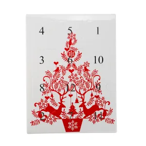 Advent Christmas Calendar Necklace, Bracelet, Stud Earrings Jewelry Gift set