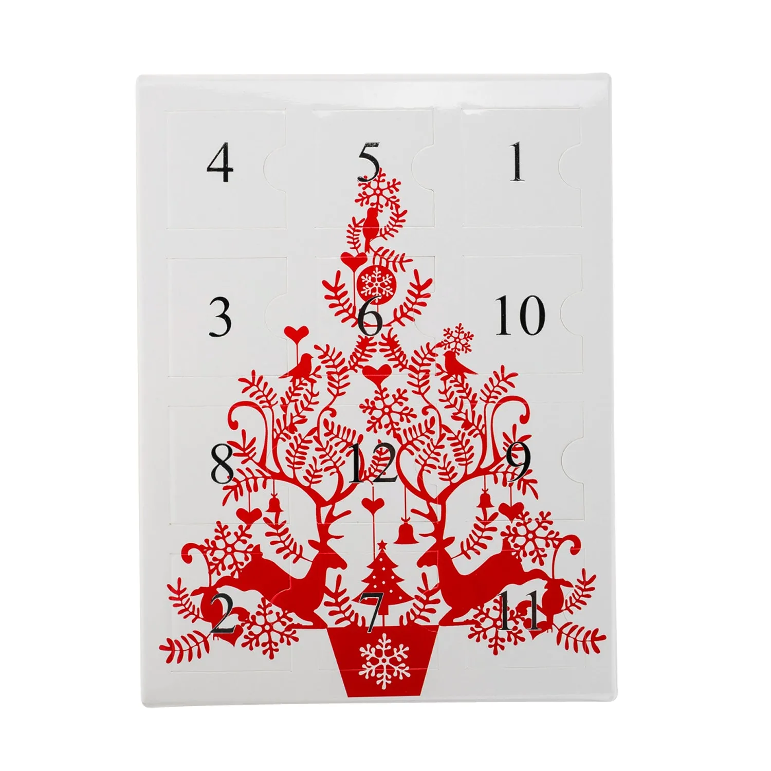 Advent Christmas Calendar Necklace, Bracelet, Stud Earrings Jewelry Gift set