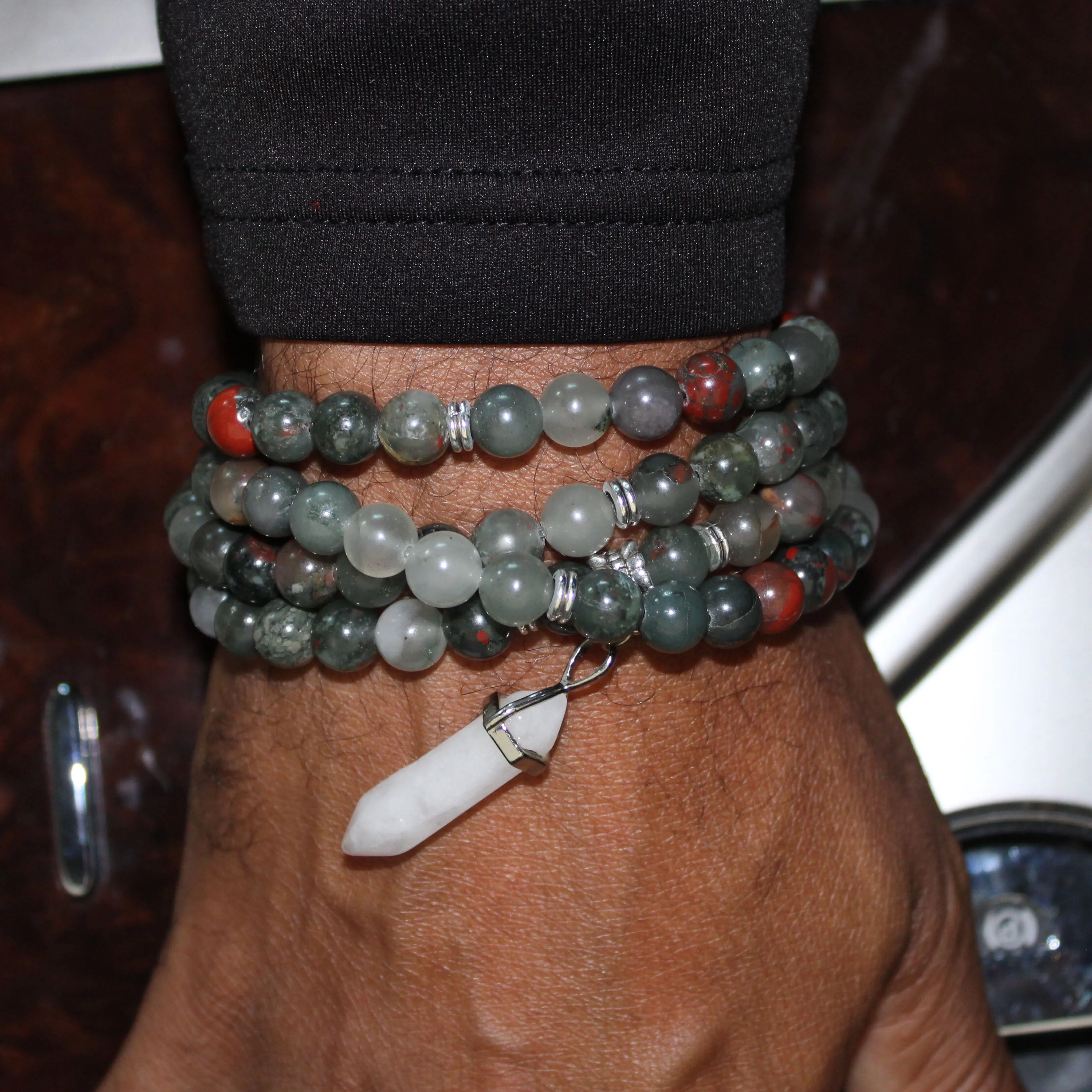 African Bloodstone Mala Prayer Beads