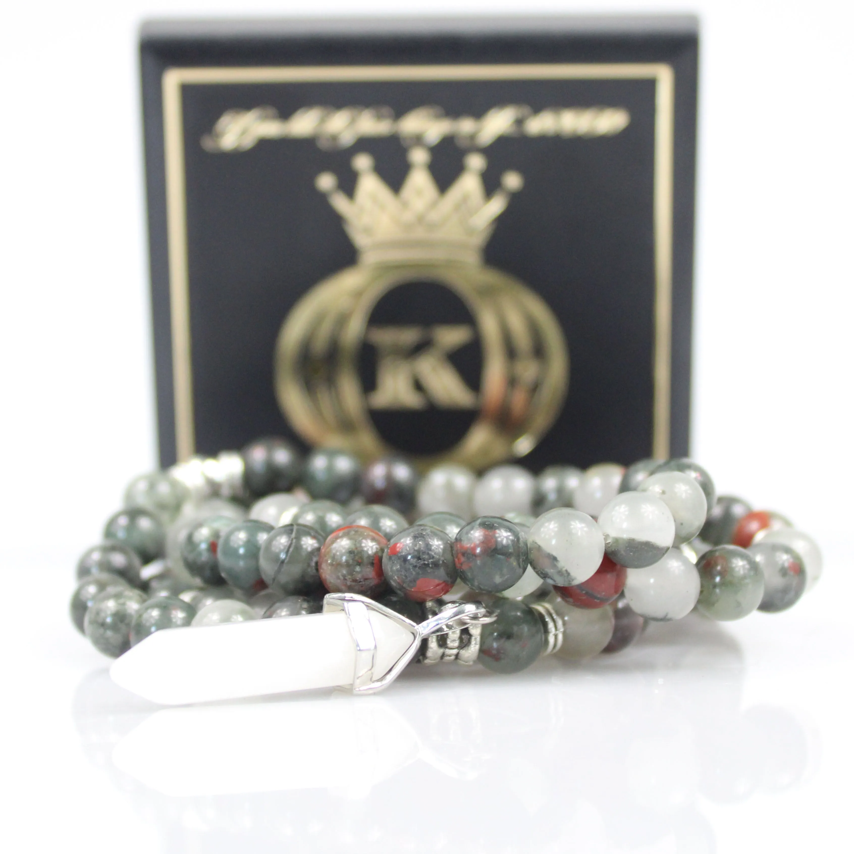 African Bloodstone Mala Prayer Beads