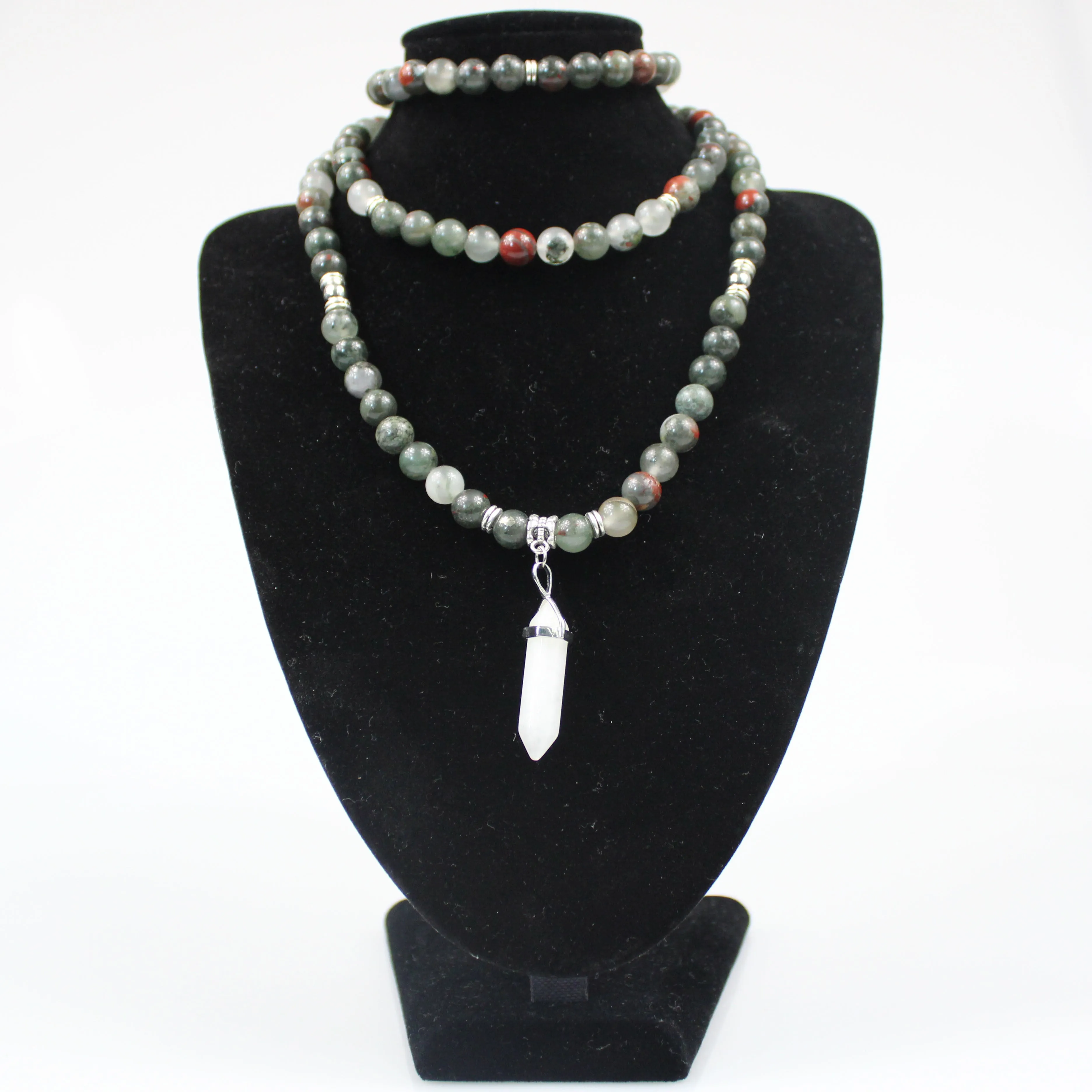 African Bloodstone Mala Prayer Beads
