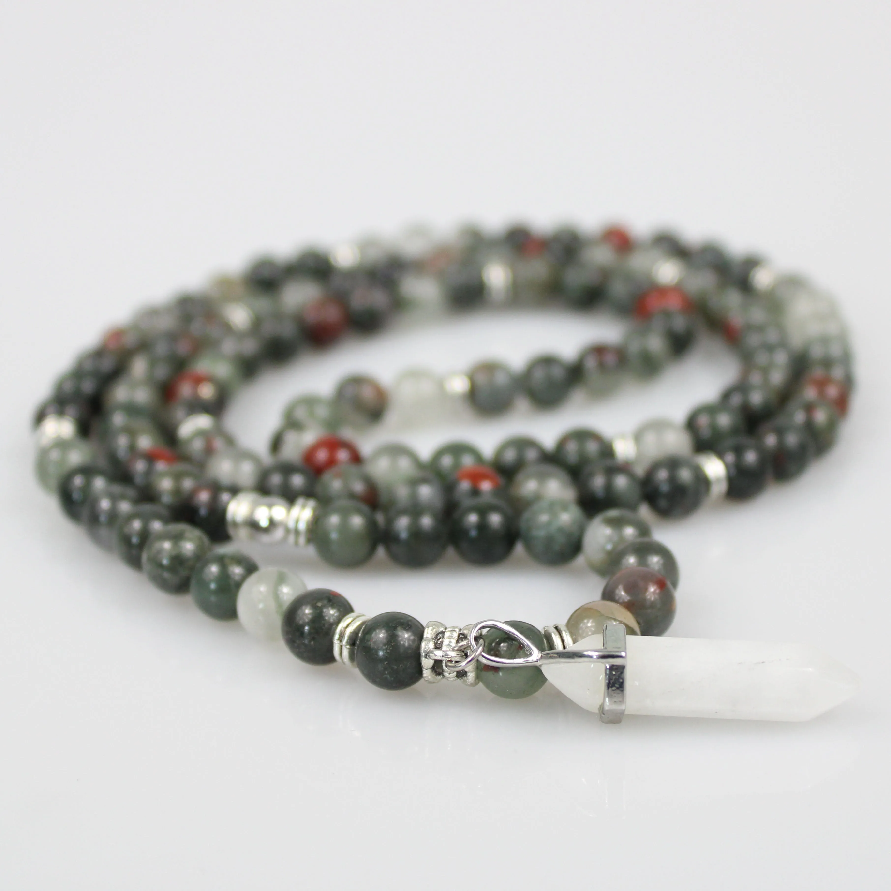 African Bloodstone Mala Prayer Beads