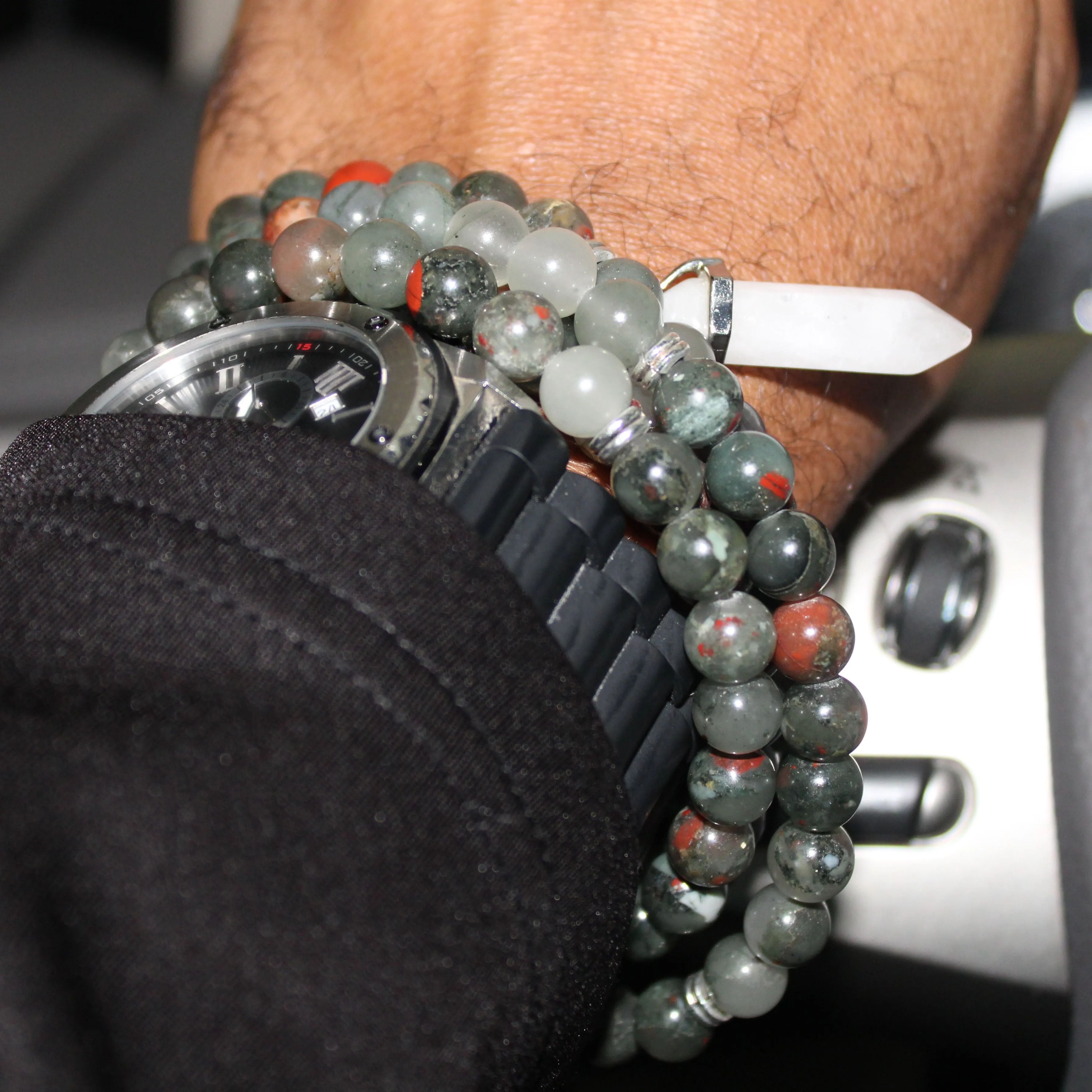 African Bloodstone Mala Prayer Beads