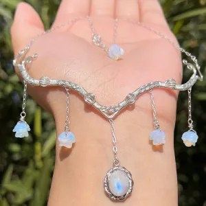 Astraea in Rainbow Moonstone .925 Sterling Silver ✵