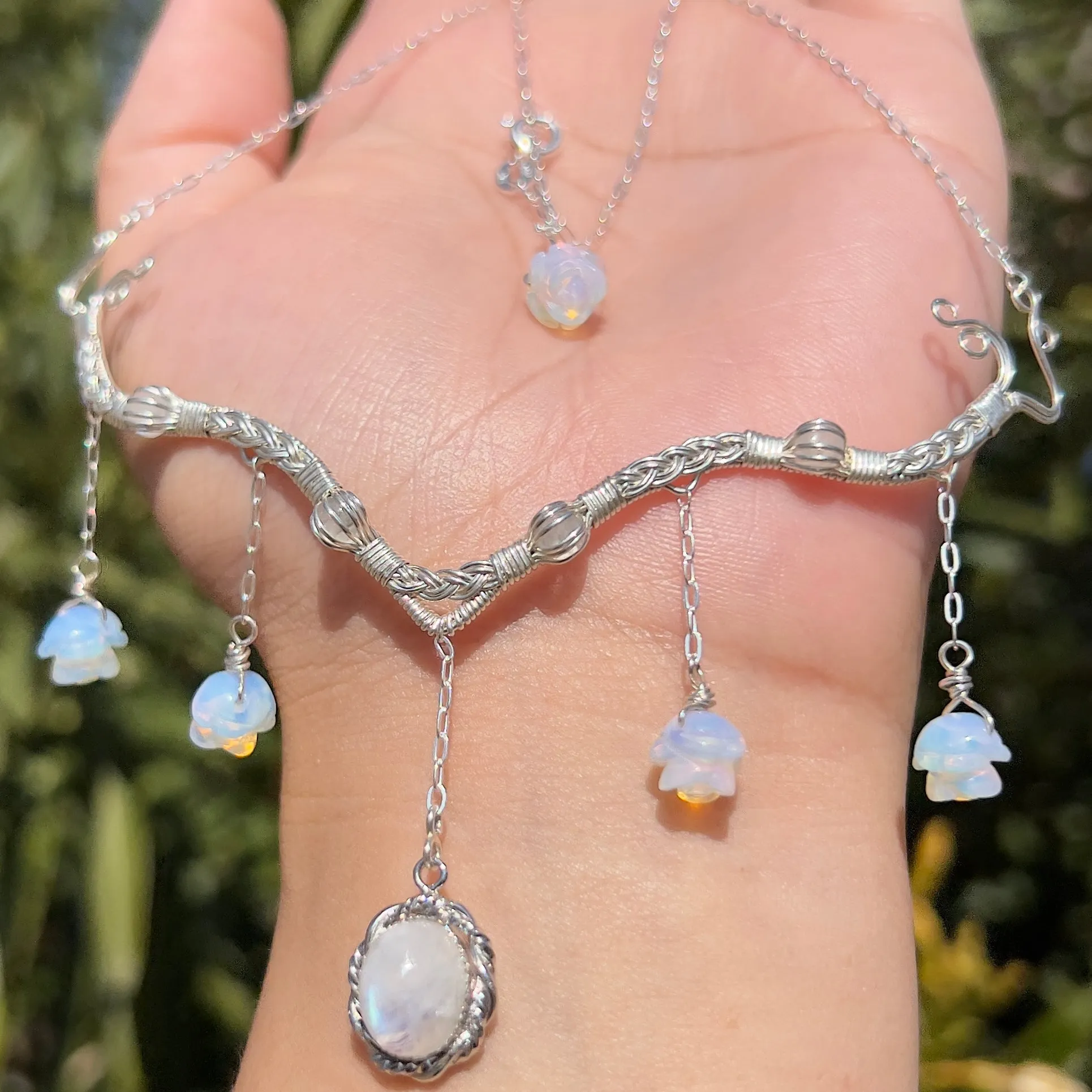 Astraea in Rainbow Moonstone .925 Sterling Silver ✵