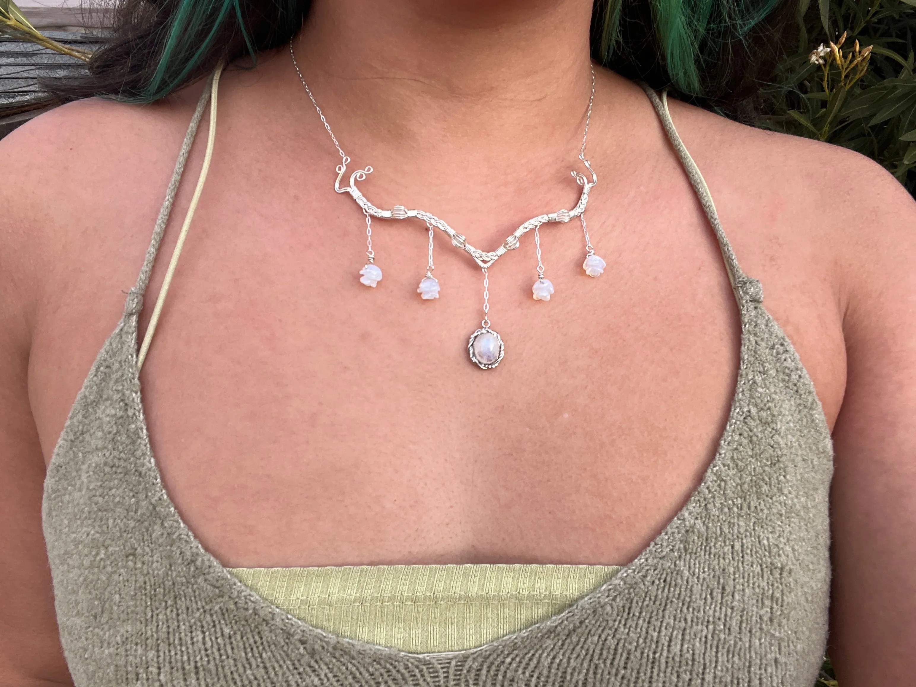Astraea in Rainbow Moonstone .925 Sterling Silver ✵