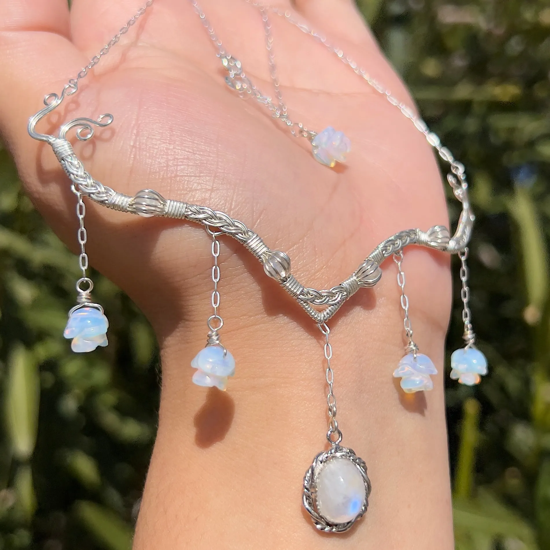 Astraea in Rainbow Moonstone .925 Sterling Silver ✵