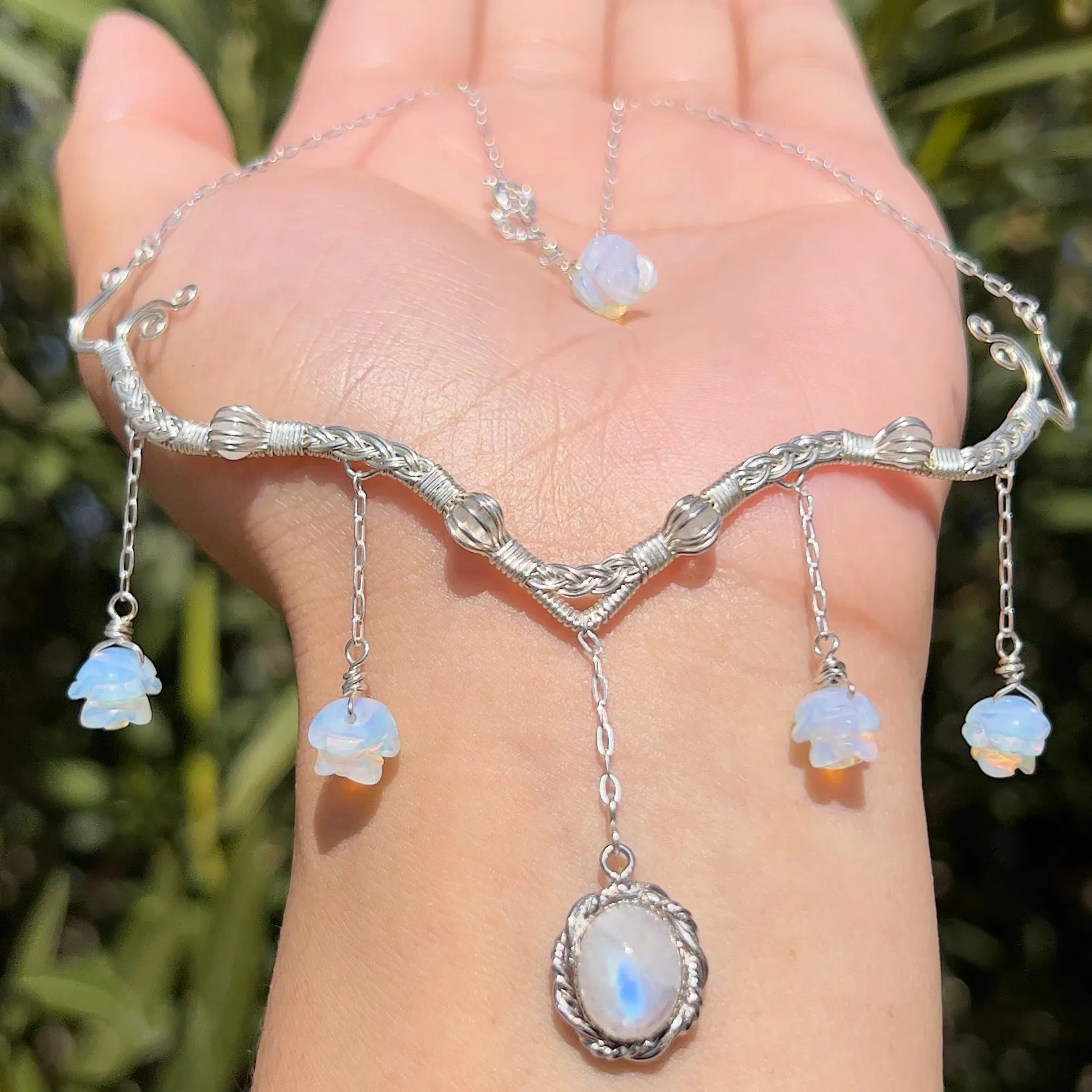 Astraea in Rainbow Moonstone .925 Sterling Silver ✵