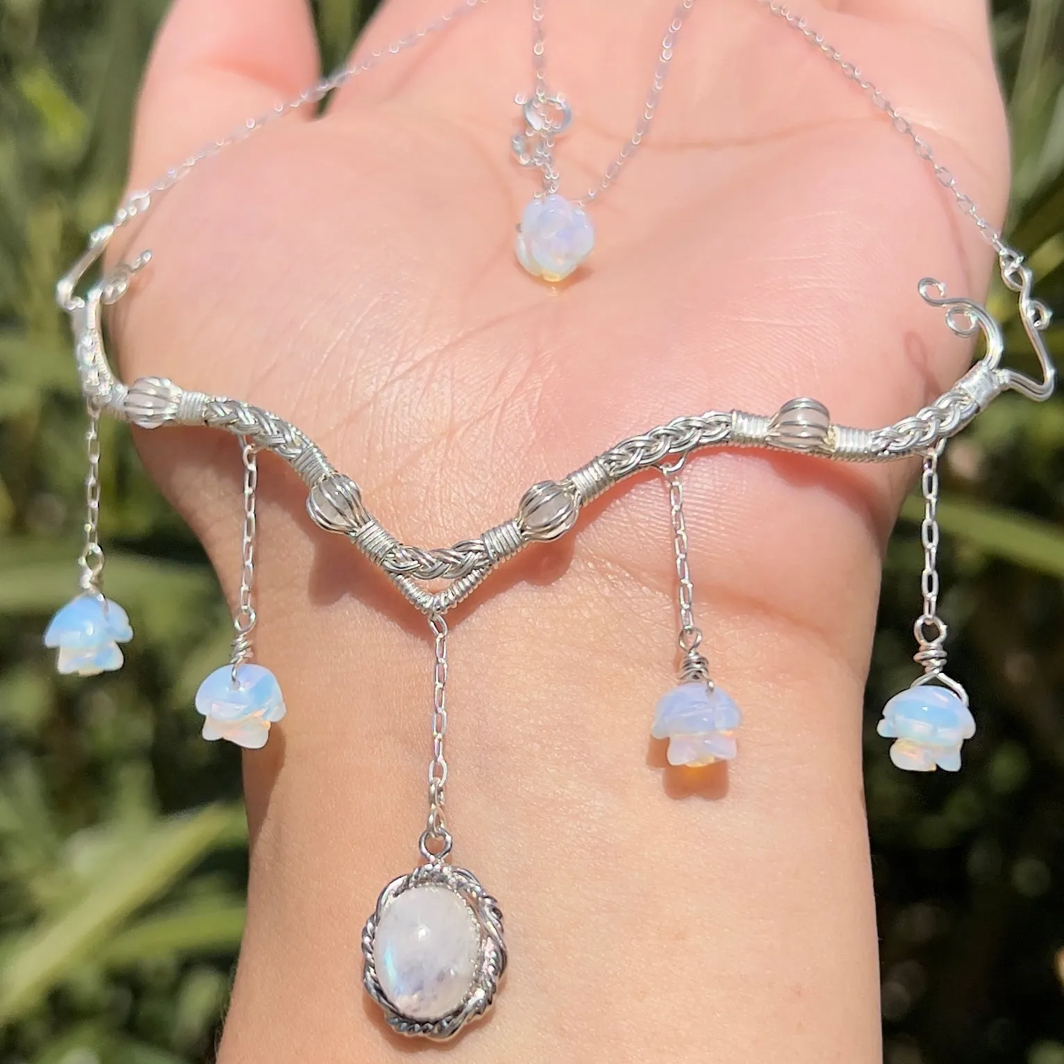 Astraea in Rainbow Moonstone .925 Sterling Silver ✵