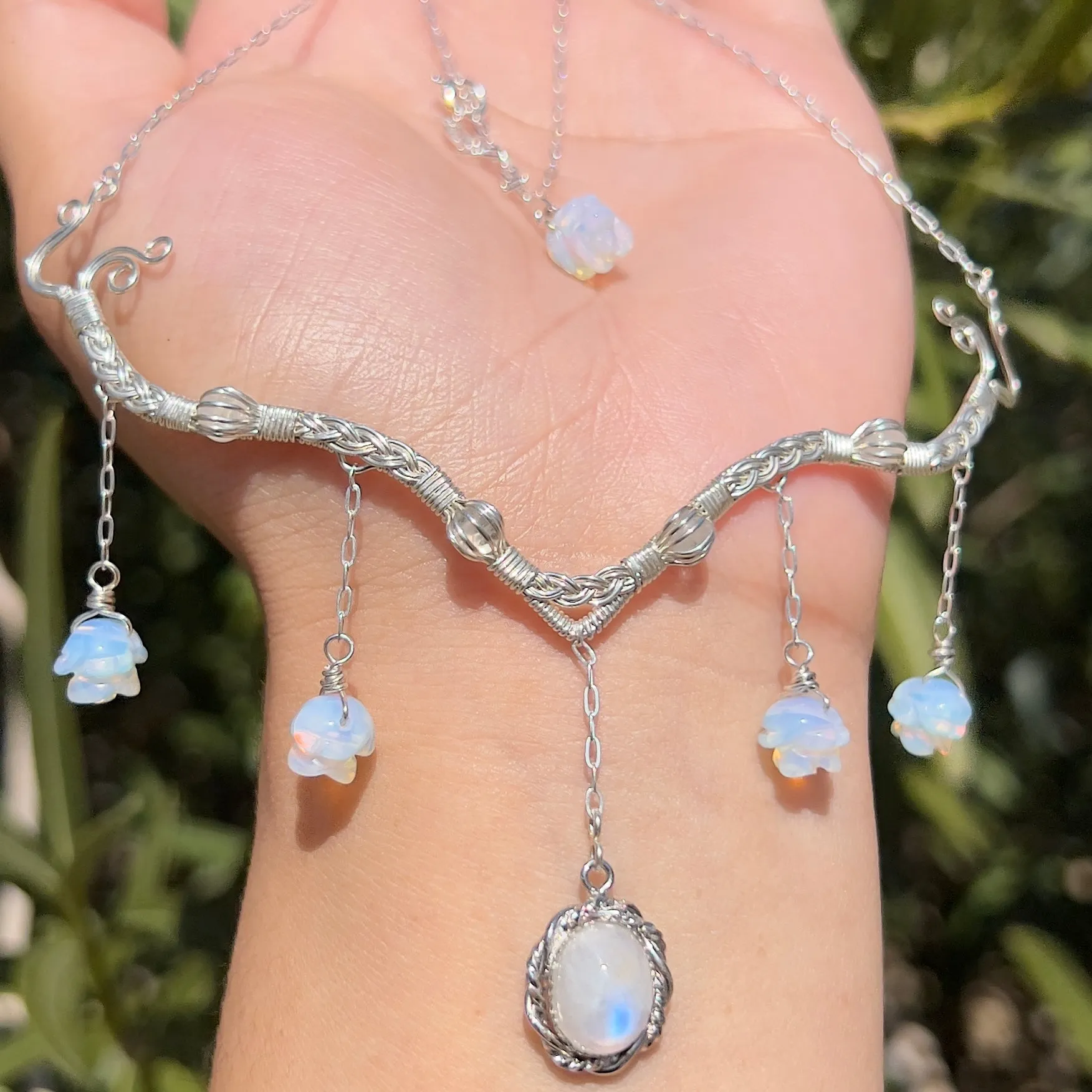 Astraea in Rainbow Moonstone .925 Sterling Silver ✵