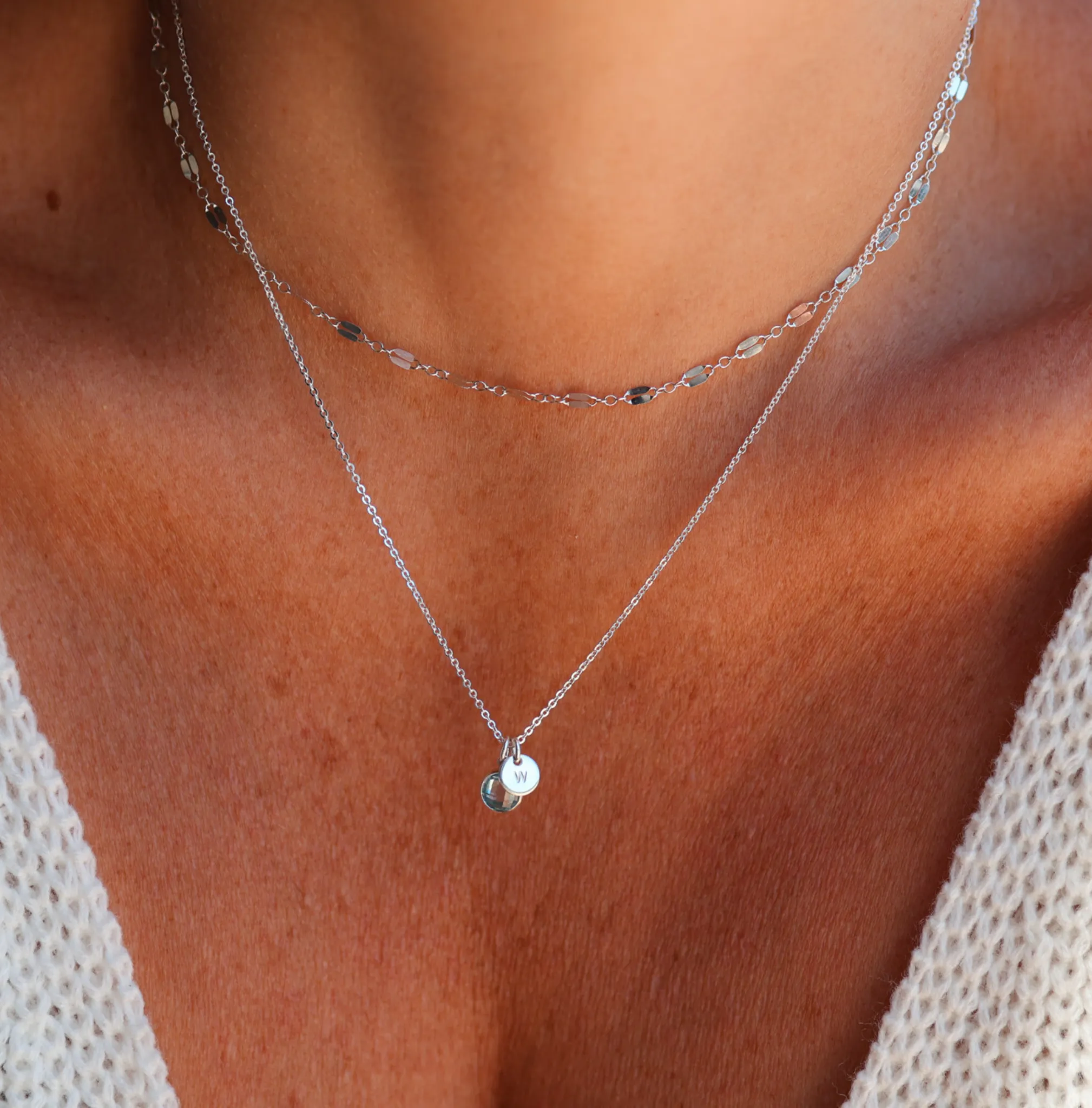 Birthstone Drop Necklace • December