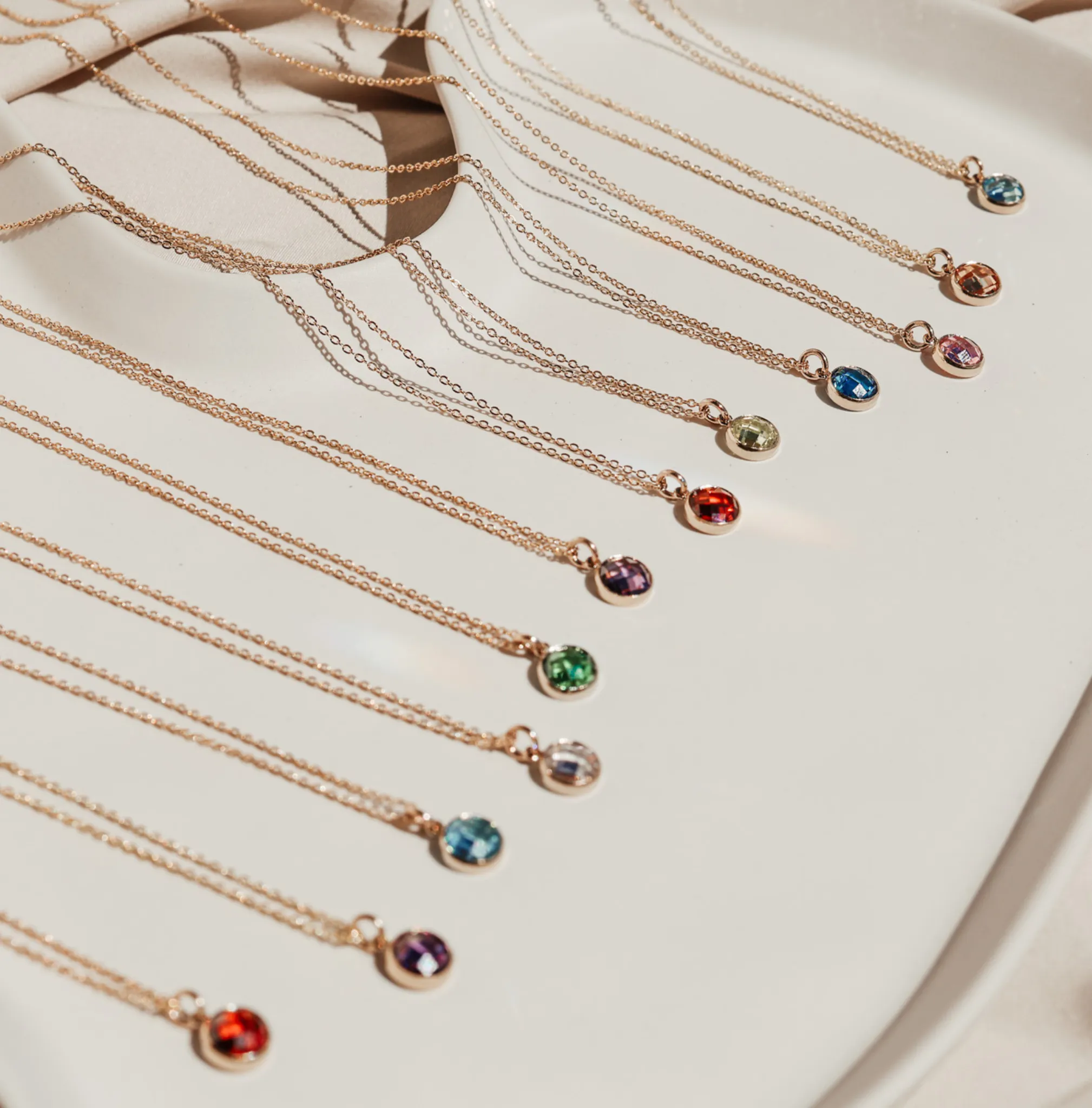 Birthstone Drop Necklace • December