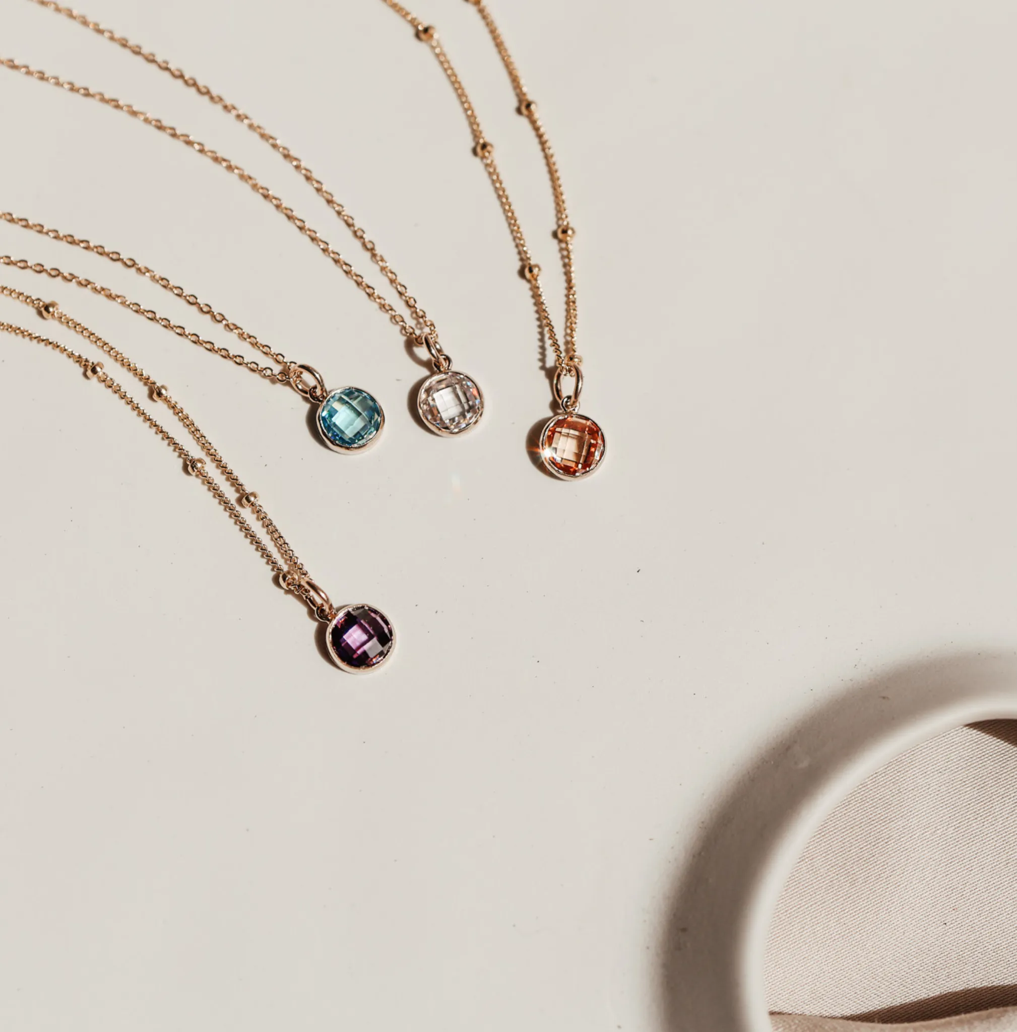 Birthstone Drop Necklace • December