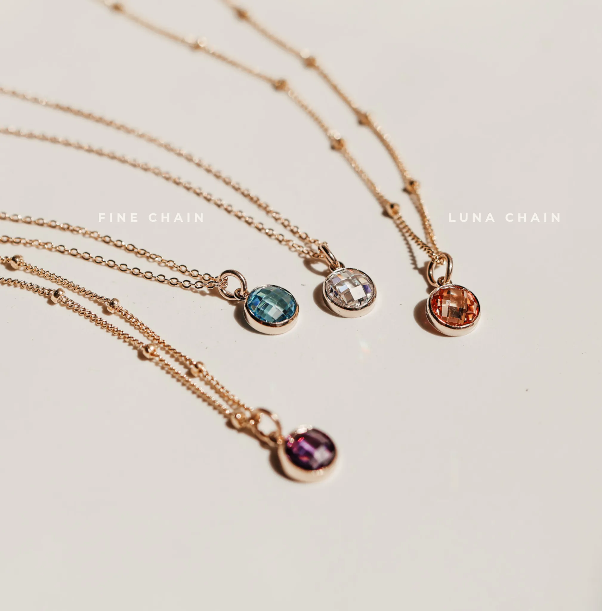 Birthstone Drop Necklace • December