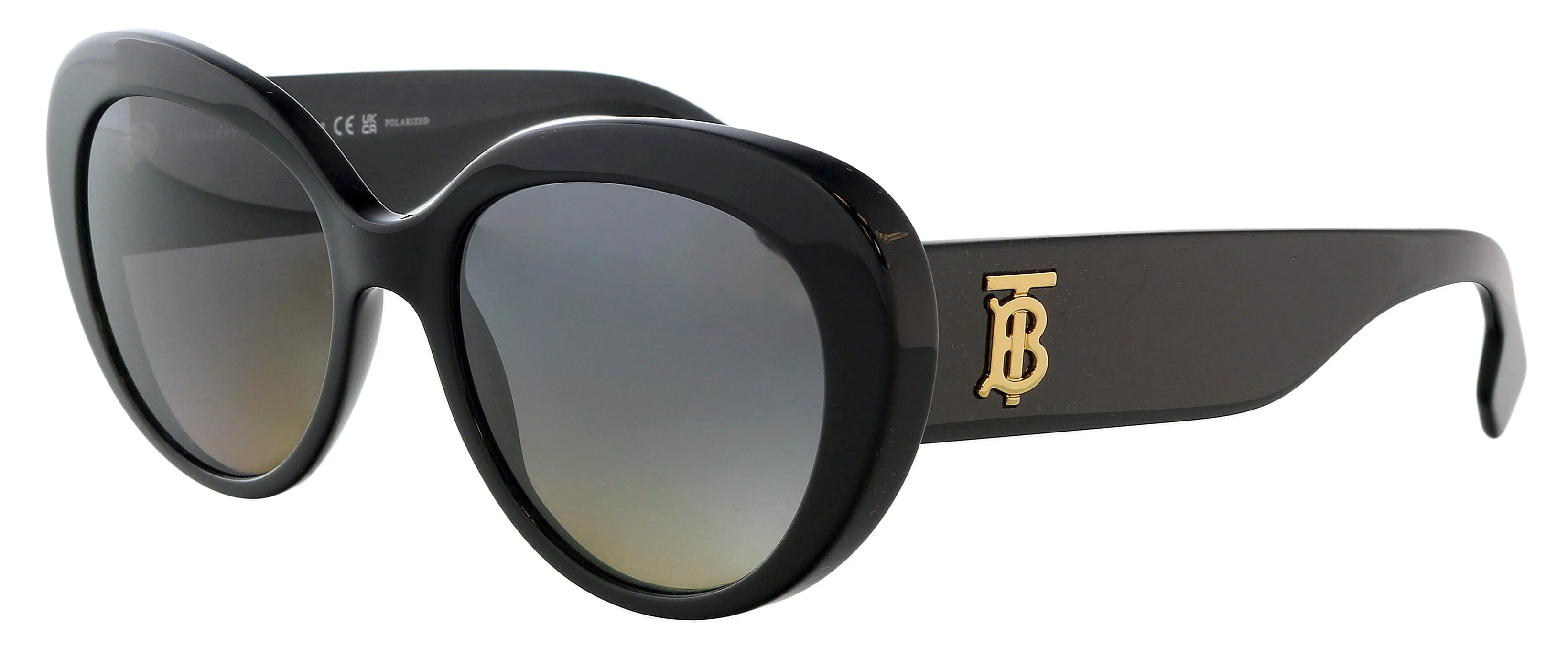Burberry 0BE4298 3001T3 Full Rim Black Cateye Sunglasses
