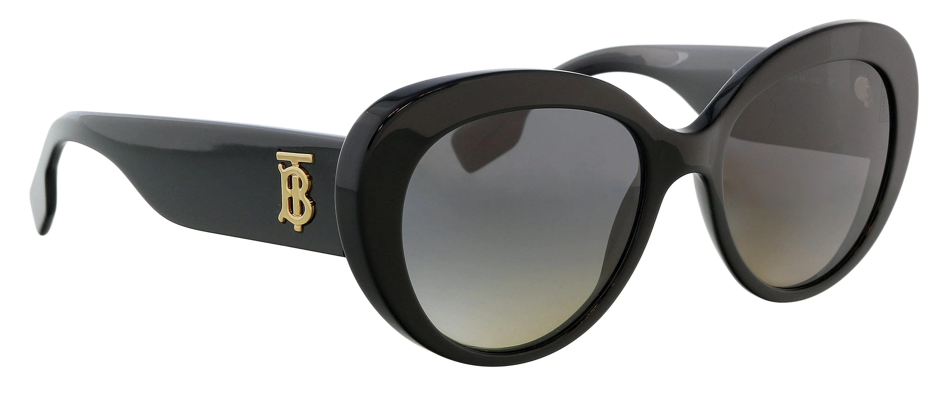 Burberry 0BE4298 3001T3 Full Rim Black Cateye Sunglasses