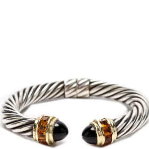 Cable 10MM Onyx/Citrine 925/585 Bracelet
