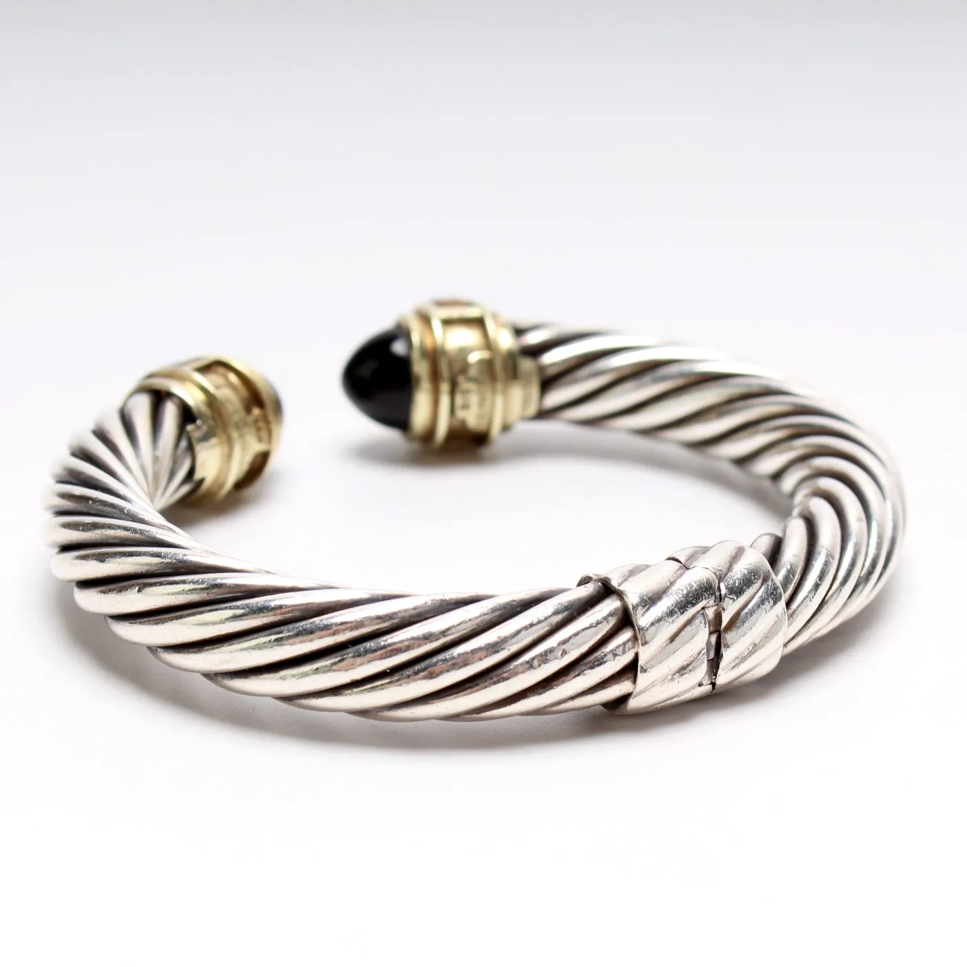 Cable 10MM Onyx/Citrine 925/585 Bracelet