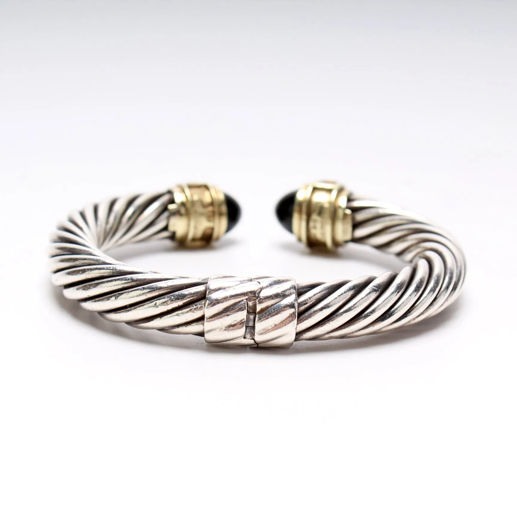 Cable 10MM Onyx/Citrine 925/585 Bracelet