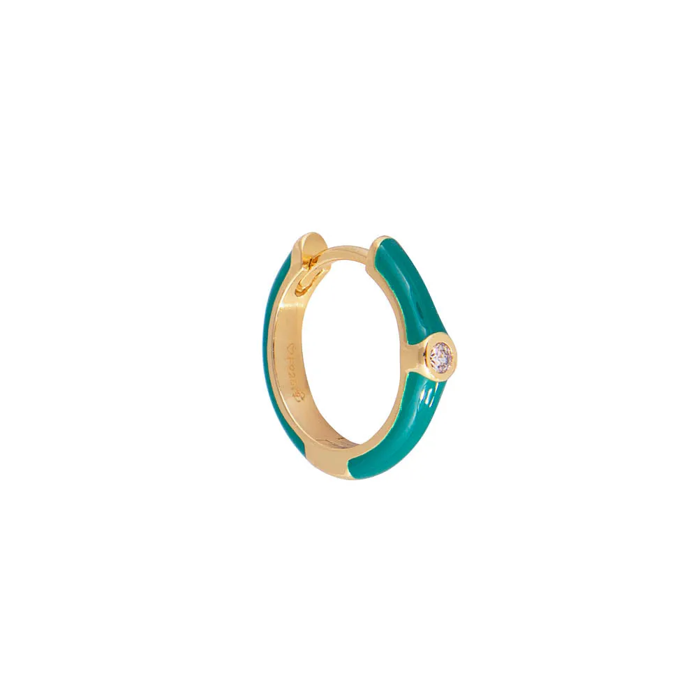 CACTUS ENAMEL MIDI HOOPS
