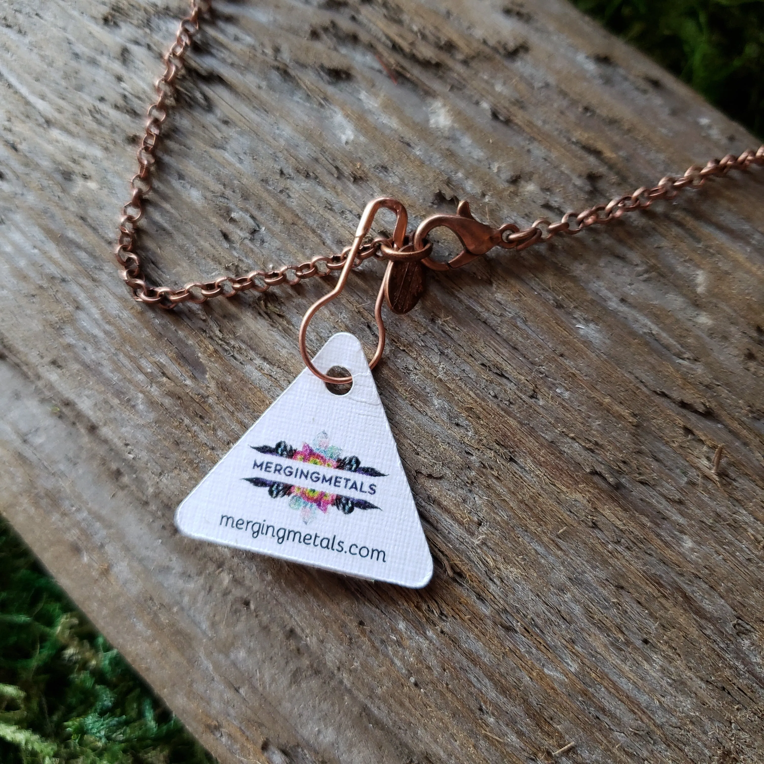 Copper Moonstone Cicada Necklace
