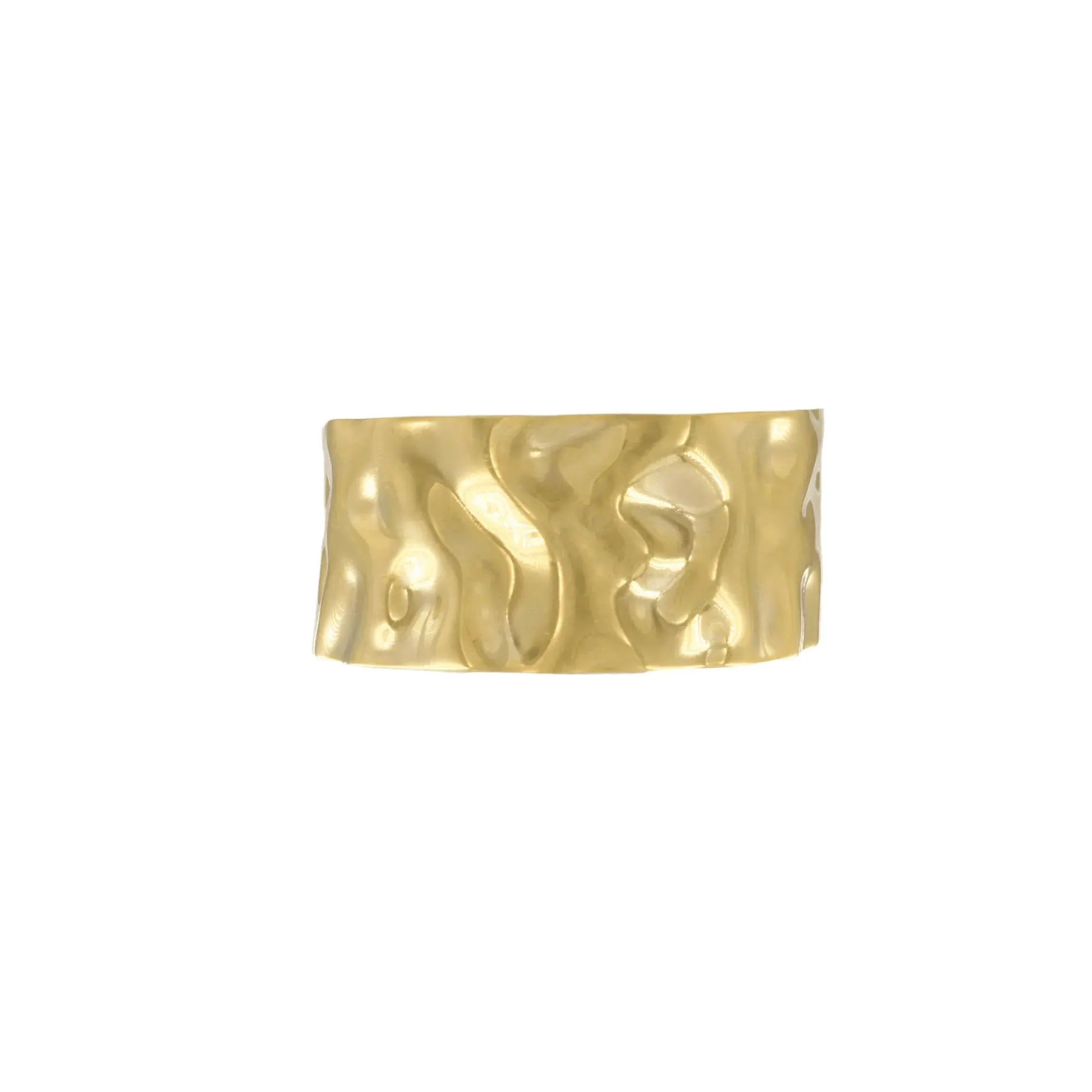 Courage Waterproof Organic Statement Cuff Bracelet 18K Gold Plating