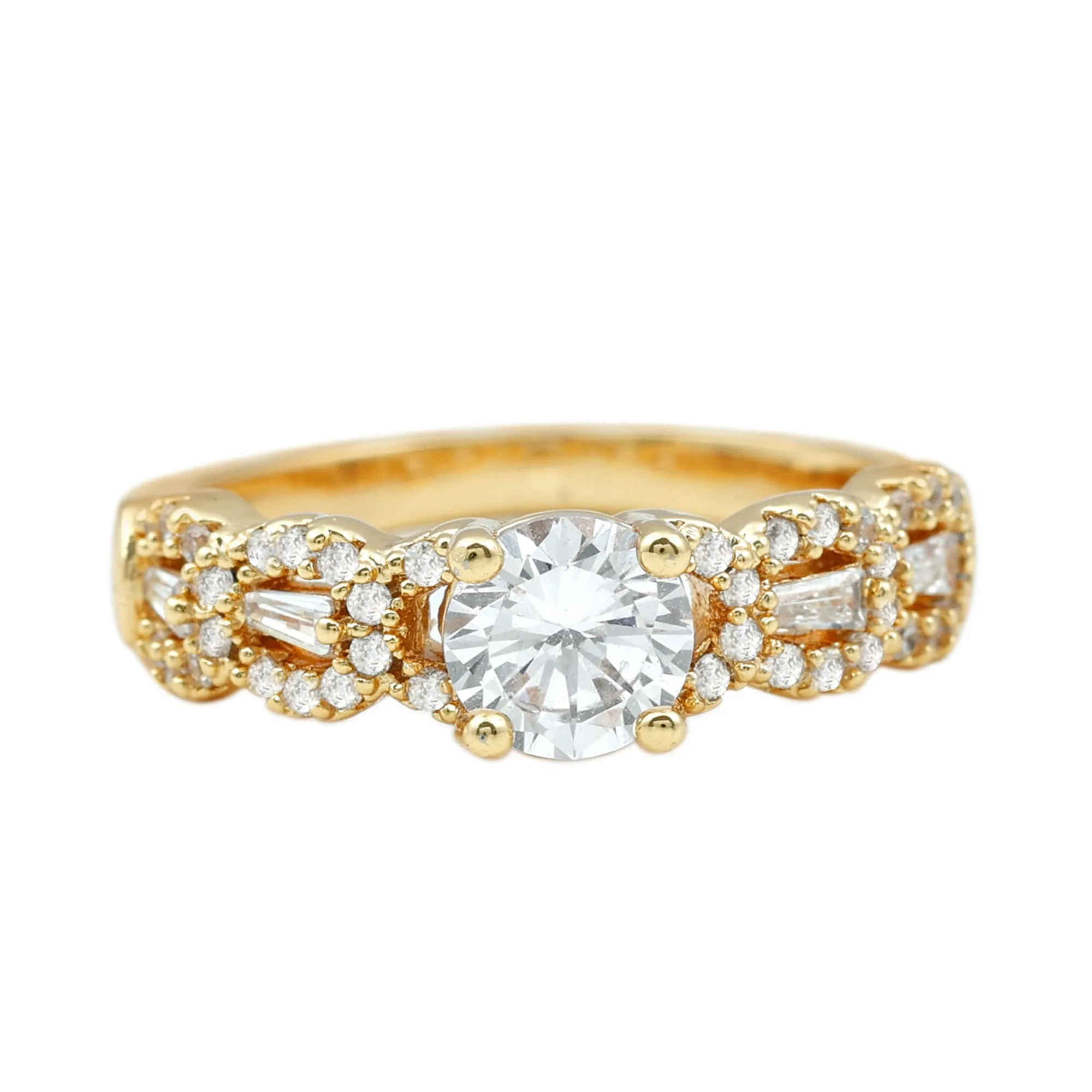 Cubic Zirconia Designer Engagement Ring