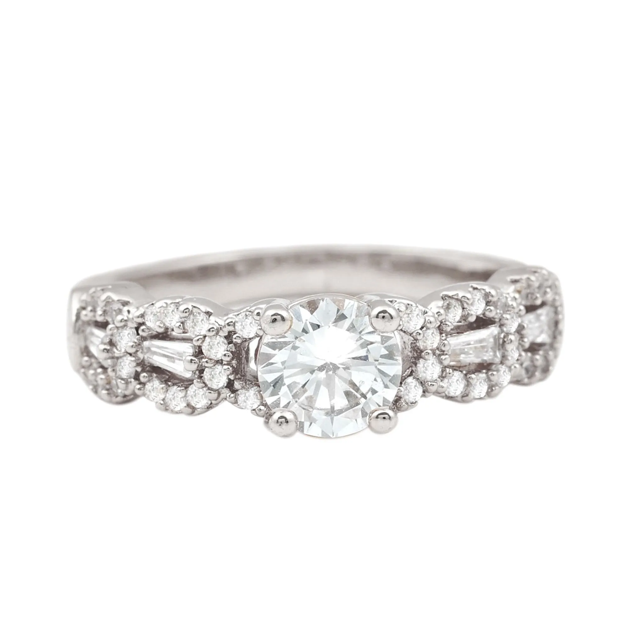Cubic Zirconia Designer Engagement Ring