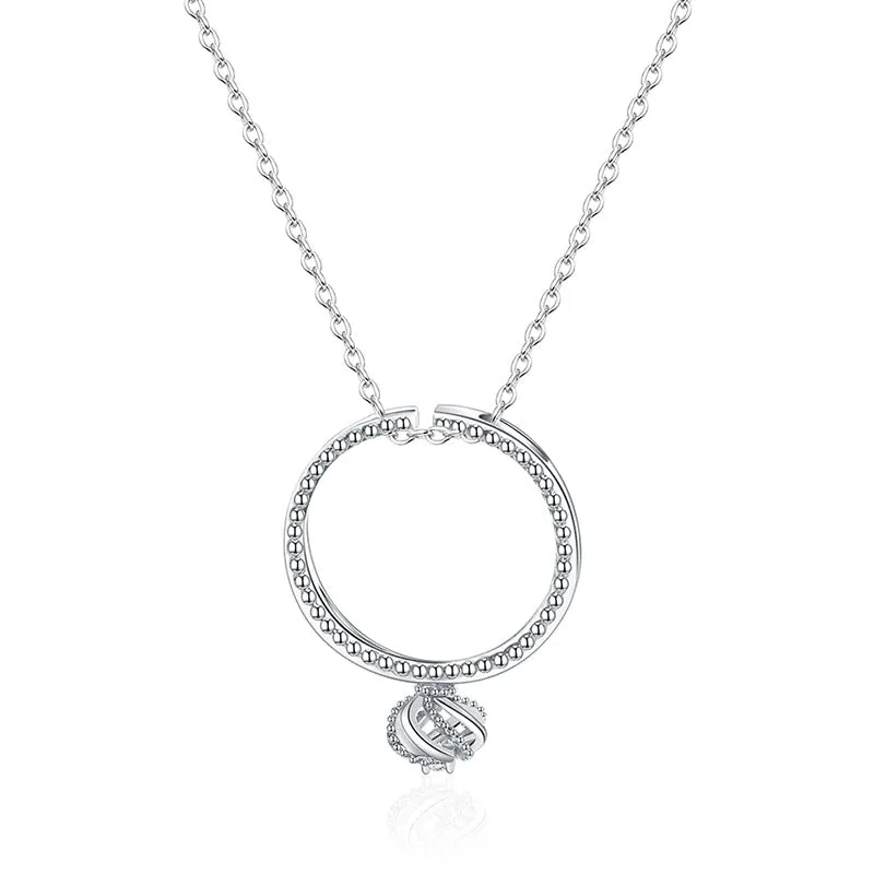 Cute Women's Fashion Diamond Rings Unique Moonstone Ring Pandant Necklace for Women