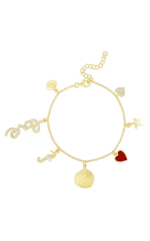CZ Multi Charms Bracelet