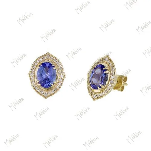 Diamond Opal Earrings
