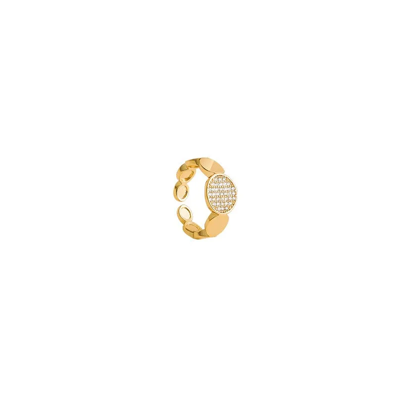 Fascinating Classic Zircon Adorned Adjustable Open Rings