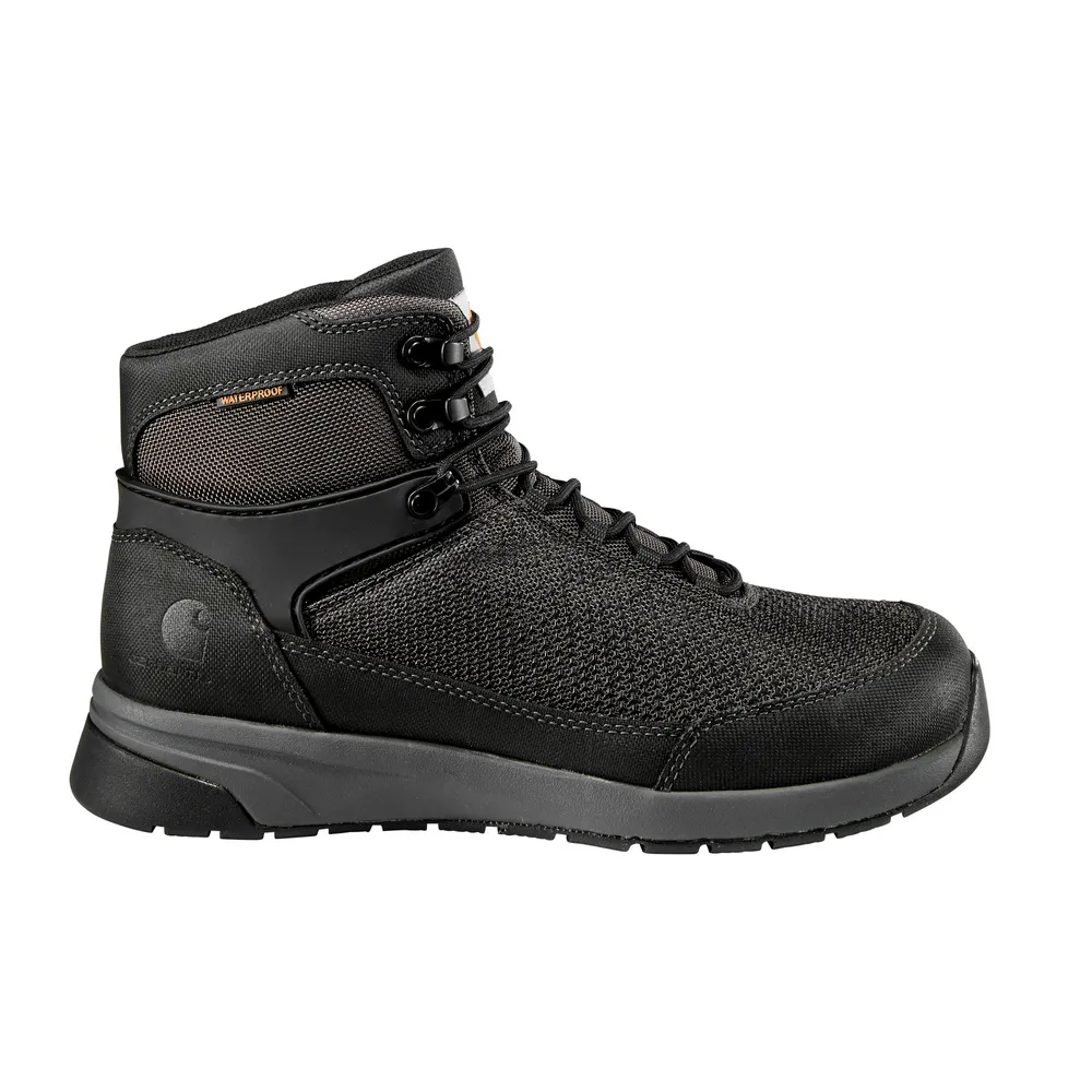 FORCE 6-INCH WATERPROOF NANO COMPOSITE TOE BOOT - BLK-Black Tectuff And Grey 1260D Nylon | Carhartt CMA6421
