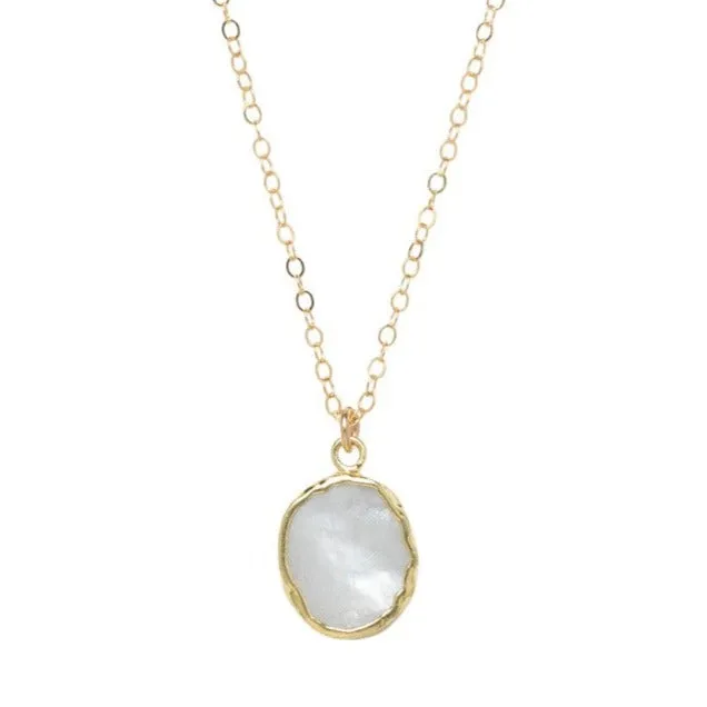 Gina Freeform Necklace in Moonstone