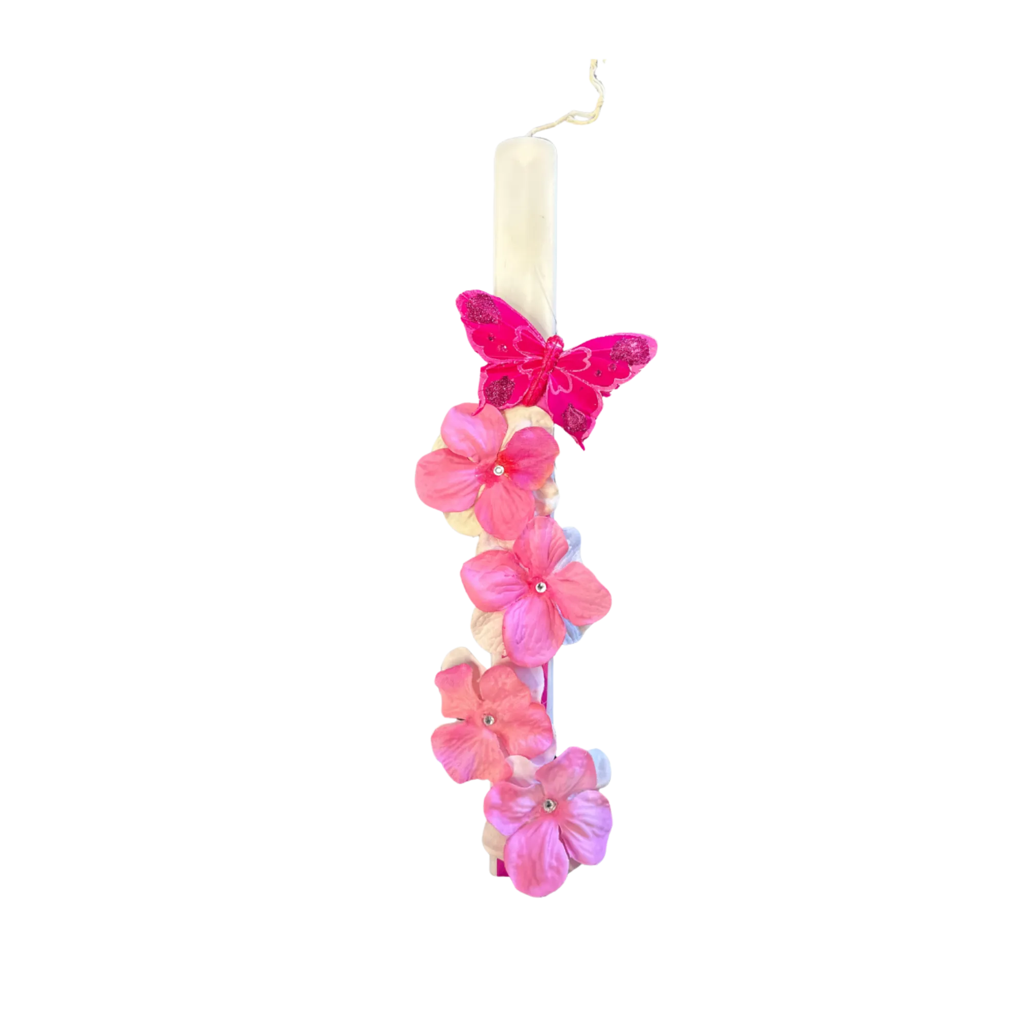 Greek Orthodox Easter Lambades Hot Pink Butterflies