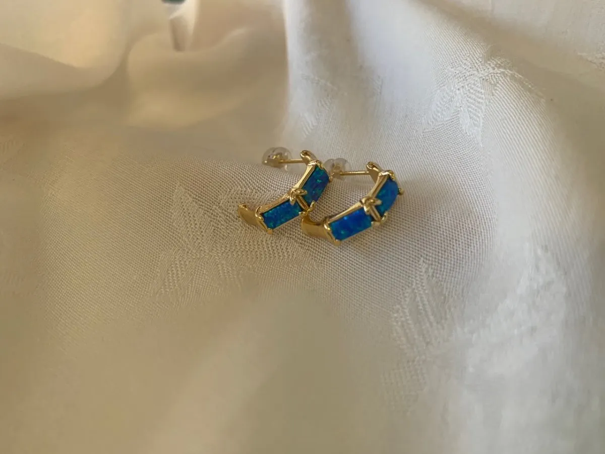 Hailey Jane Erika Earrings (Ivory, Pink or Blue Opal)