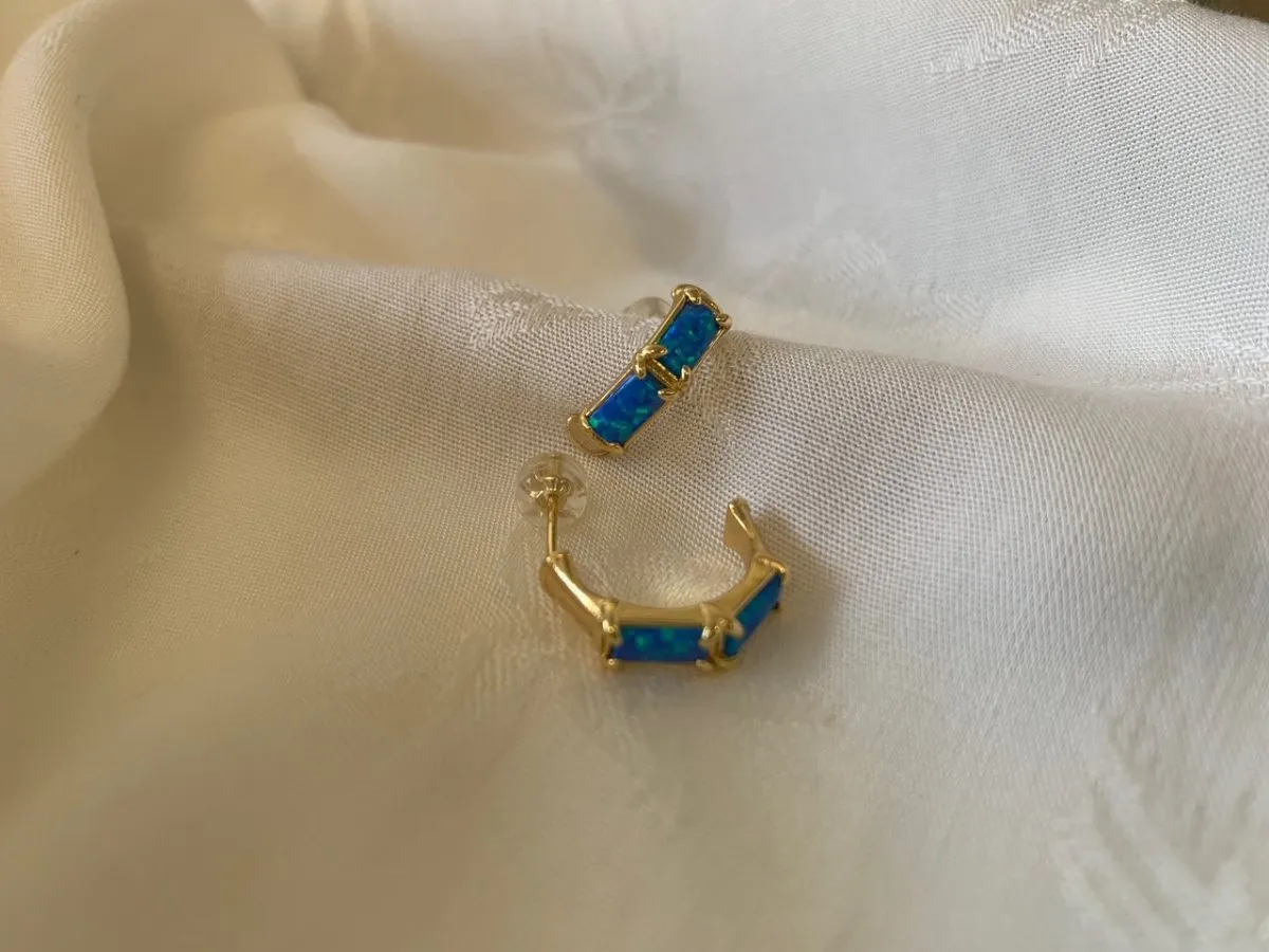 Hailey Jane Erika Earrings (Ivory, Pink or Blue Opal)