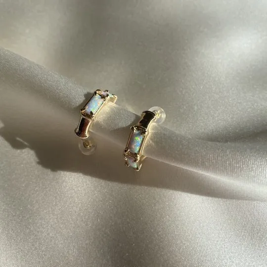 Hailey Jane Erika Earrings (Ivory, Pink or Blue Opal)