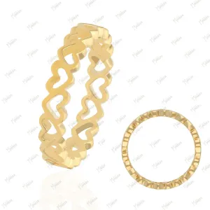 Heart Shape Band Ring in US Size 4