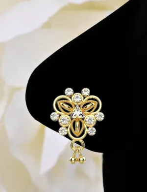 Indian Dangle Nose Ring | Traditional Nose Piercing Jewelry