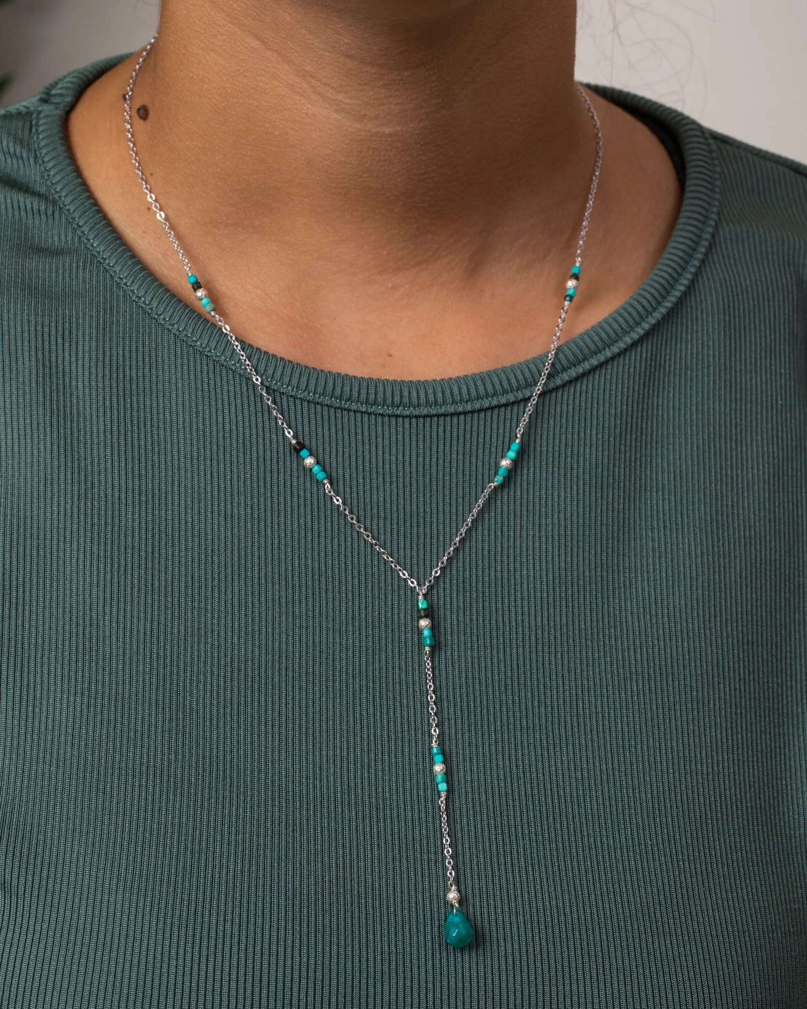 Italian Turquoise Square Necklace