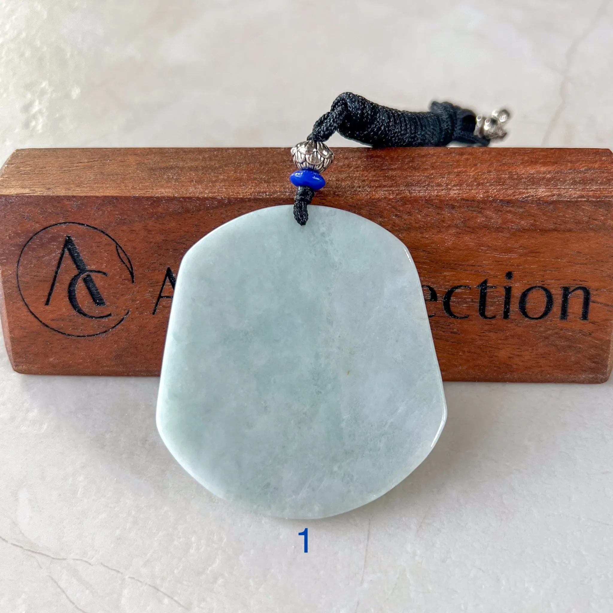Jadeite Jade Guan Yin Mountain Landscape Avalokiteshvara Hand Carved Pendant Necklace, YJ-0321-0343549