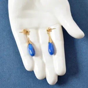 Lapis and 14k Gold Drop Earrings