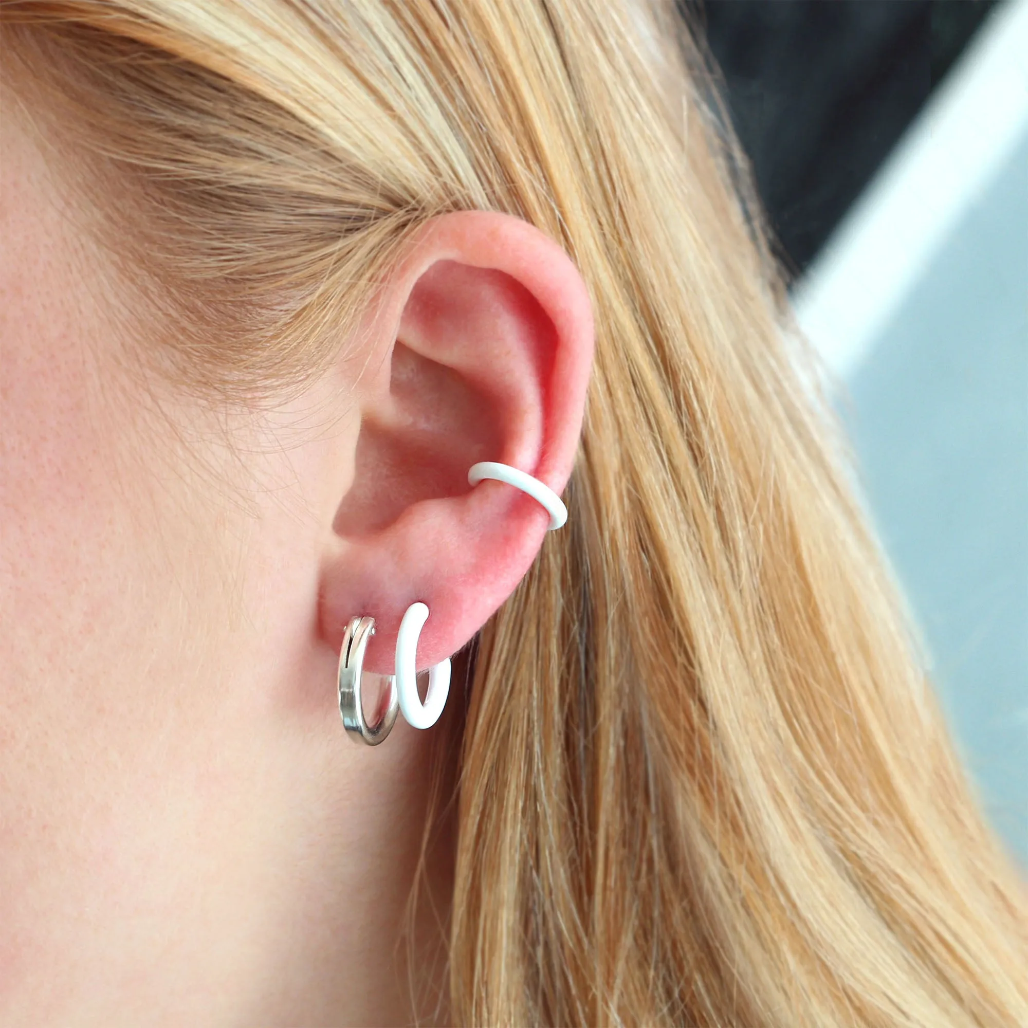 Lightweight Tube Hoop Earrings